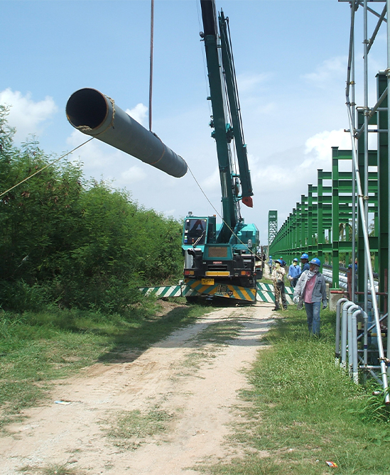 งานติดตั้งท่อ Steam Pipeline 24 inch
