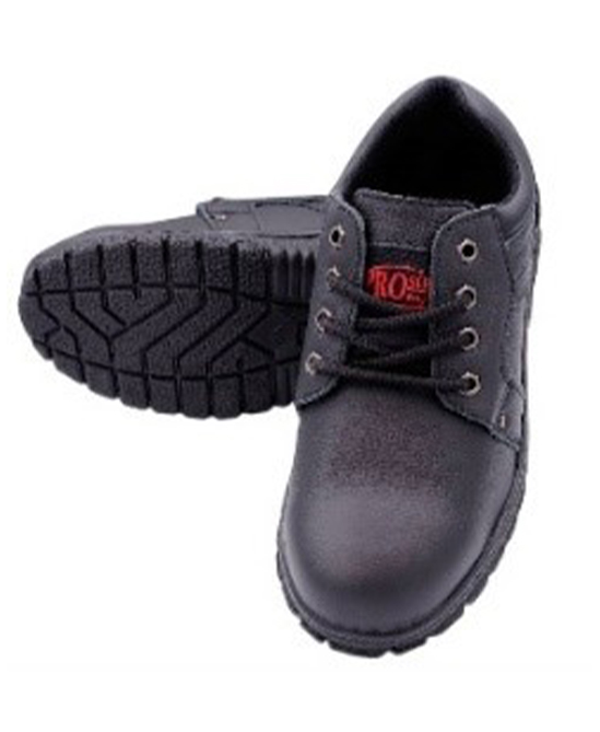 PROSIRY SAFE รองเท้าหนังแท้ หุ้มส้น พื้น PVC รุ่น M005 สีดำ
